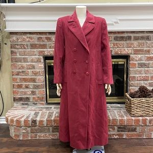 VTG 1950s Kramer’s of New Haven 100% wool luxury brand red coat / M / EUC